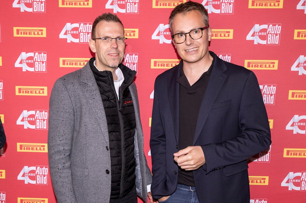 Rouven Mohr (Board Member for Technical Development, Audi AG) und AUTO BILD Chefredakteur Robin Hornig.