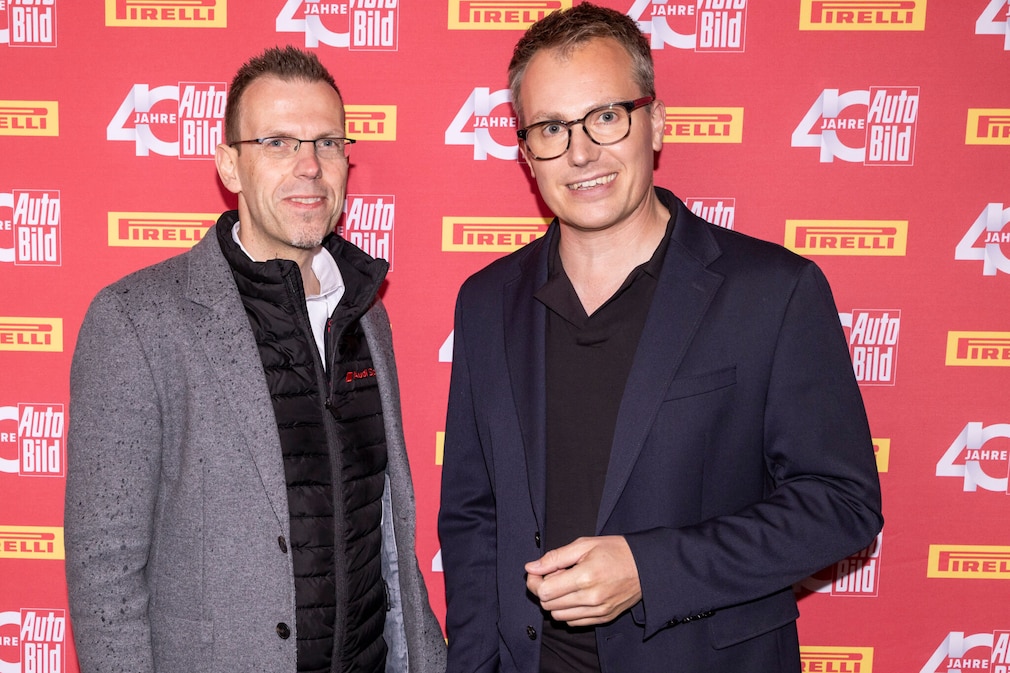 Rouven Mohr (Board Member for Technical Development, Audi AG) und AUTO BILD-Chefredakteur Robin Hornig.