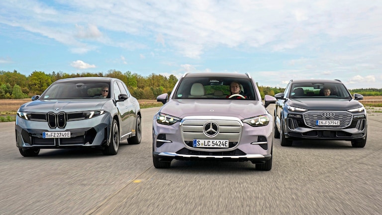 Audi Q6 e-tron quattro BMW iX3 50 xDrive Mercedes GLC 400 4Matic EQ