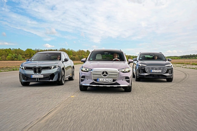 Audi Q6 e-tron quattro BMW iX3 50 xDrive Mercedes GLC 400 4Matic EQ