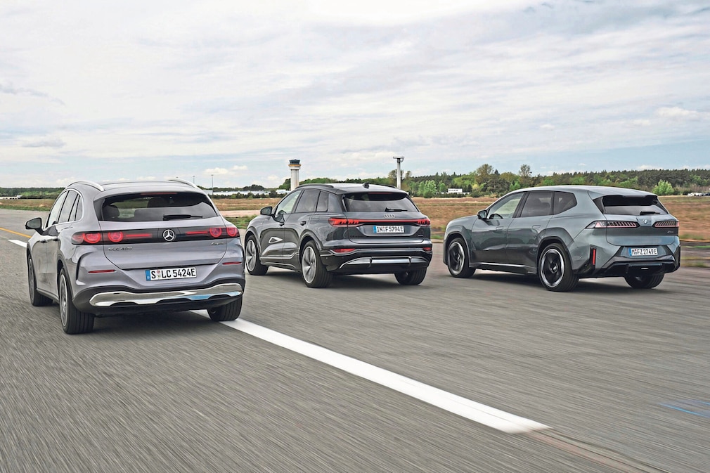 Audi Q6 e-tron quattro BMW iX3 50 xDrive Mercedes GLC 400 4Matic EQ