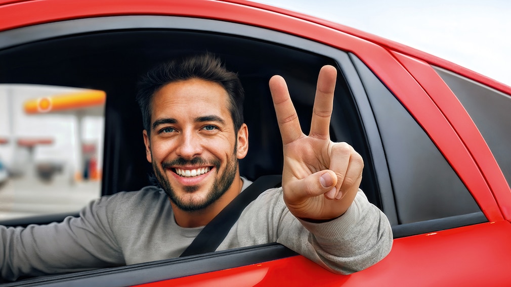 Mann im Auto