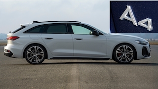 Audi A5 im Profil mit A4-Logo