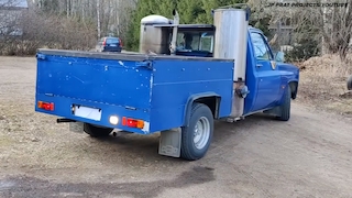 Chevy Fleetside mit Holzgas-Antrieb