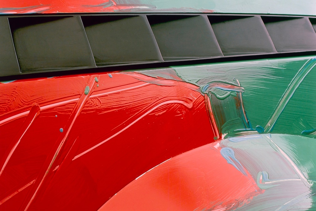 Detail des BMW M1 Art Car: Radlauf hinten links und Luftauslass