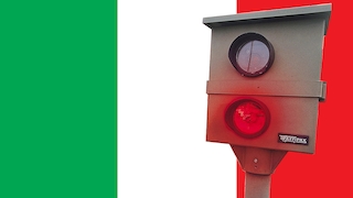 Italien Flagge Blitzer