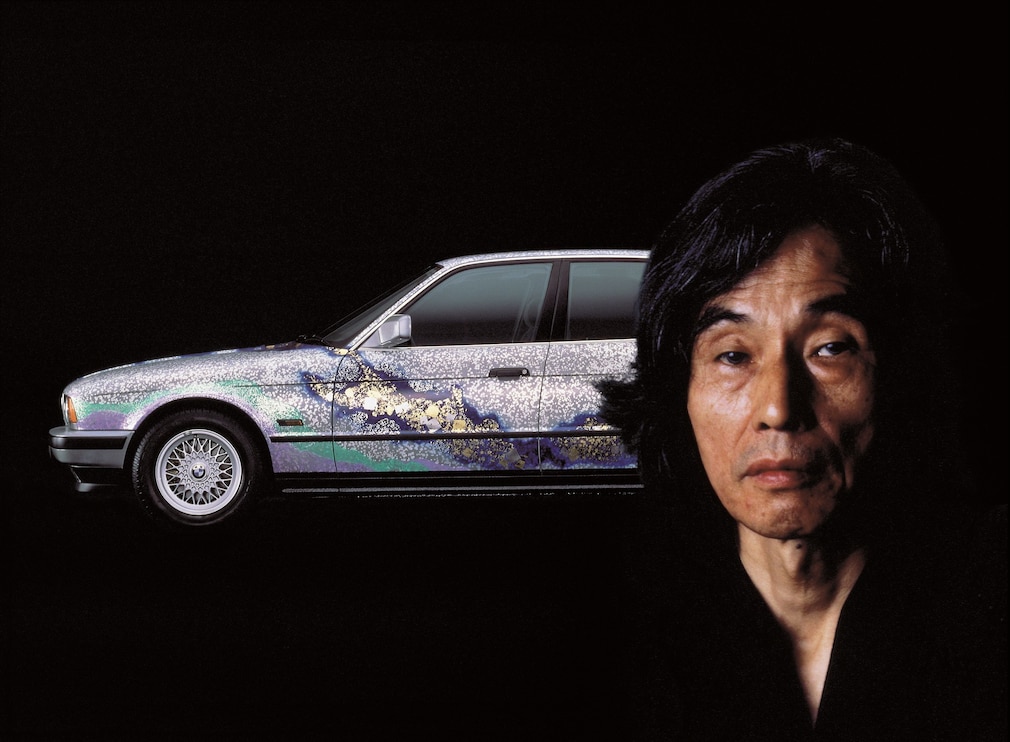 Matazo Kayama an seinem BMW Art Car BMW 535i