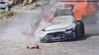 Brennender Mercedes-AMG GT