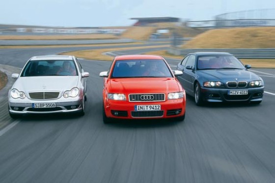 Audi S4, BMW M3 und Mercedes-Benz C 32 AMG