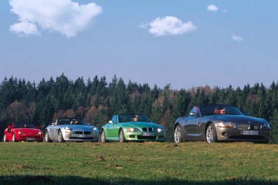 BMW-Roadster aus vier Generationen