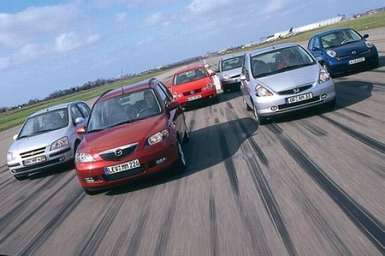 Fiesta, Jazz, Getz, Mazda2, Micra, Polo