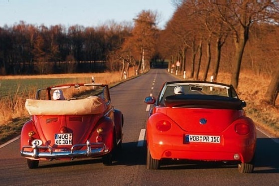 Käfer von 1958 gegen New Beetle