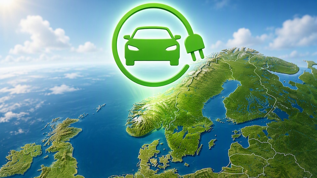 Analyse Förderung von Elektroautos in Nordeuropa symbolgrafik