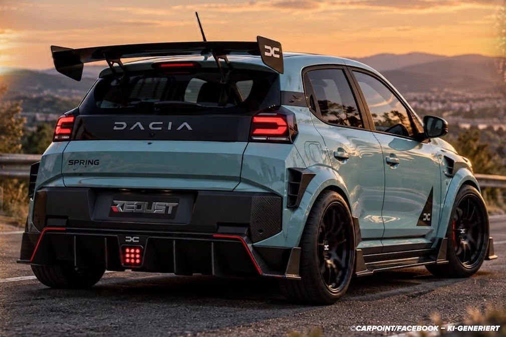 Rendering eines getunten Dacia Spring