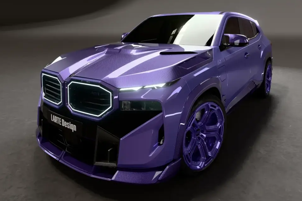 Getunter BMW XM in Lila von Larte Design.