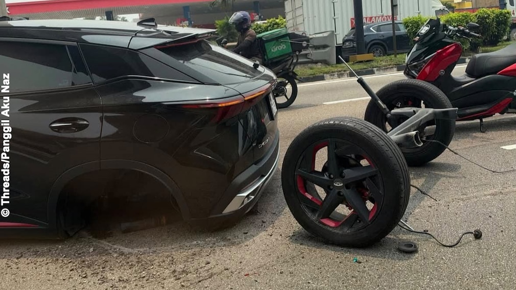 Chery Omoda 5 hat seine Hinterachse in Malaysia verloren.