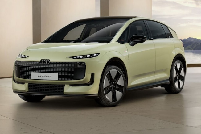 Audi A2 e-tron in hellgrün