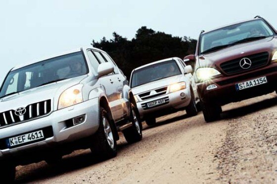 M-Klasse gegen Pajero und Land Cruiser M-Klasse gegen Pajero und Land Cruiser