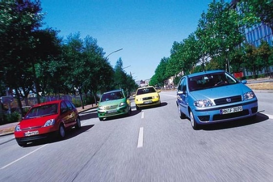 C3 gegen Punto, Fiesta und Fabia