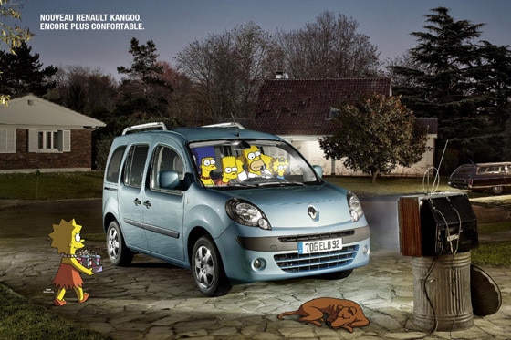 Simpsons in Renault Kangoo-Werbung