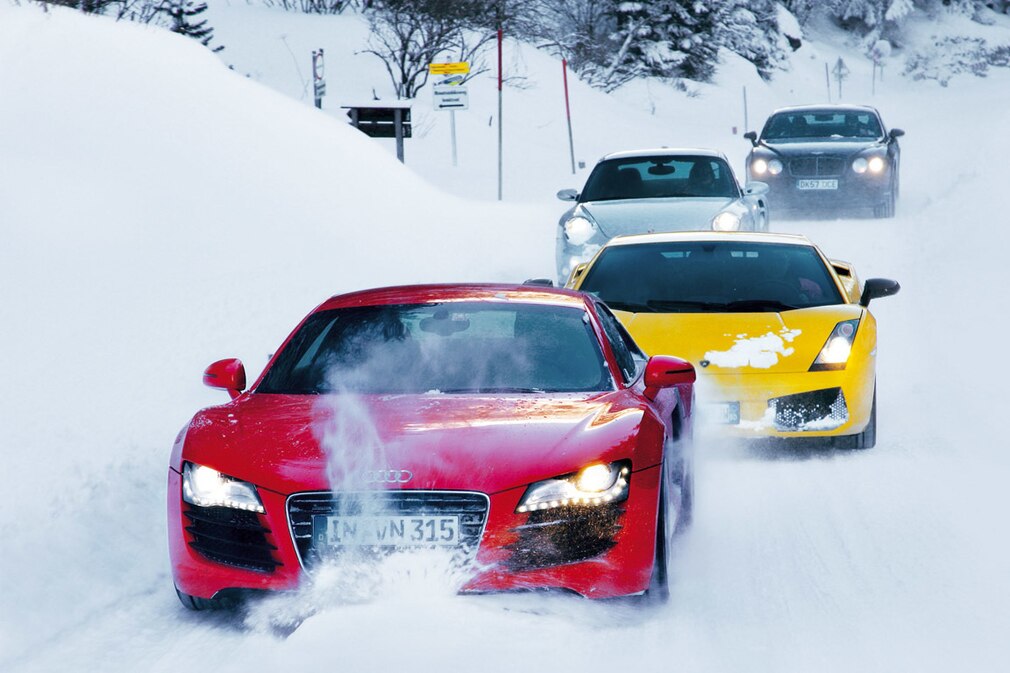 Supersportler im Schnee