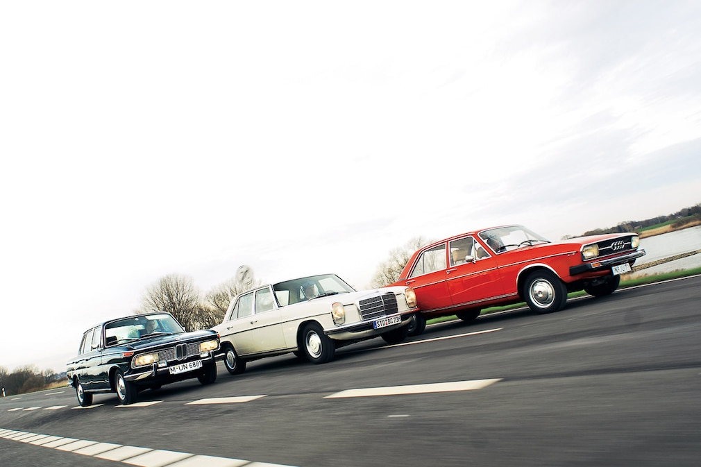 Vergleich Audi 100, BMW 2000, Mercedes 200