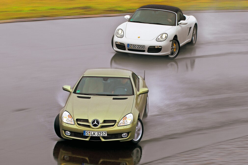 Mercedes-Benz SLK 350, Porsche Boxster S Mercedes-Benz SLK 350, Porsche Boxster S