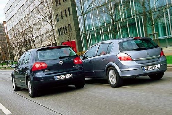 Vergleich Opel Astra/VW Golf
