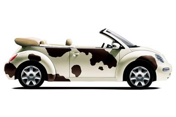 New Beetle Cabrio im Fleckendesign