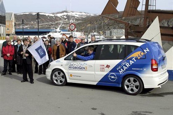 Opel Fuel-Cell-Marathon, 1. Etappe Opel Fuel-Cell-Marathon, 1. Etappe