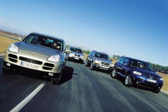 Cayenne gegen X5, Touareg und XC90 Cayenne gegen X5, Touareg und XC90