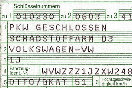 Neue Kfz-Papiere ab 2005