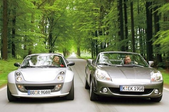 Smart roadster Brabus und Toyota MR2
