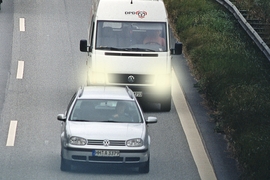 Drängler auf der Autobahn