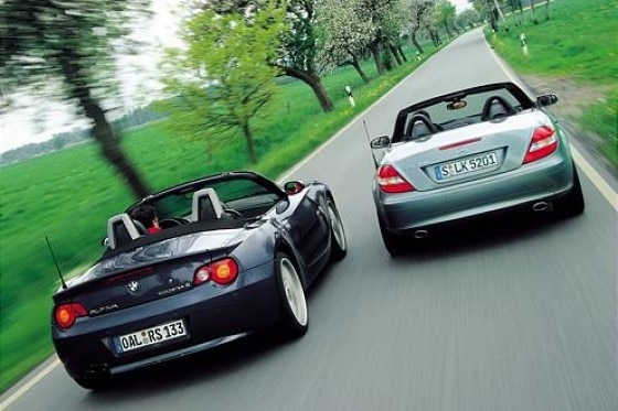 Mercedes SLK 350 gegen Alpina Roadster S