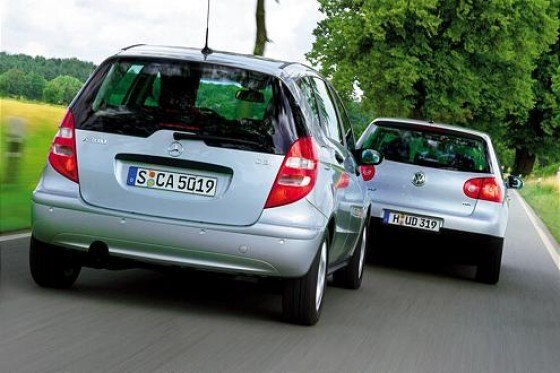 Mercedes A 180 CDI gegen VW Golf 1.9 TDI