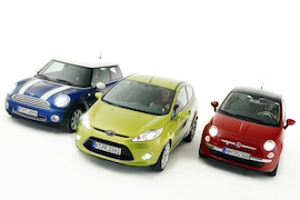 Fiat 500 Ford Fiesta Mini Cooper