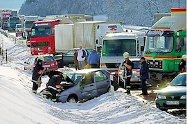 Schnee Autobahn