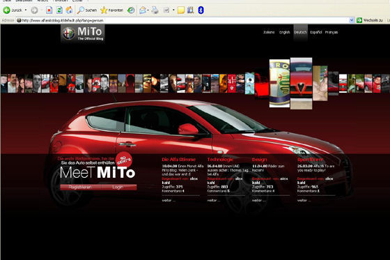 Screenshot Alfa MiTo Blog