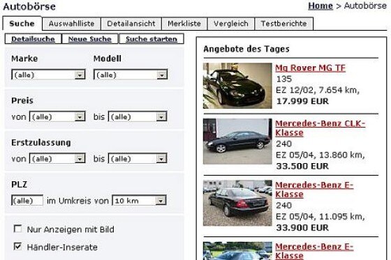 Der neue Automarkt von autobild.de