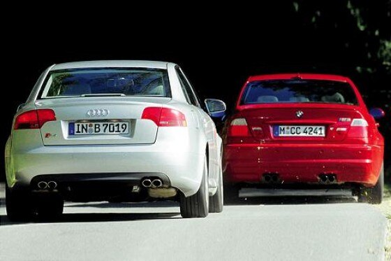 Audi S4 gegen BMW M3 Audi S4 gegen BMW M3