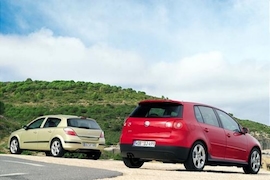 Test Opel Astra Turbo gegen VW Golf GTI