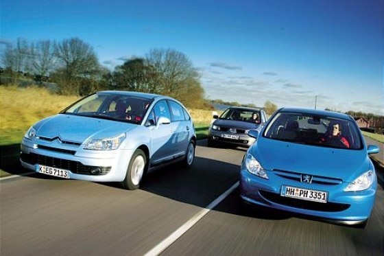 Citroën C4  Peugeot 307  Renault Mégane