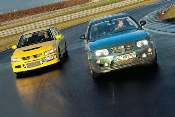 MG ZT 260 vs. Mitsubishi Lancer EVO VIII MG ZT 260 vs. Mitsubishi Lancer EVO VIII