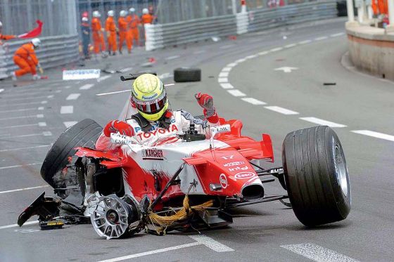 GP von Monaco 2005, Ralf Schumacher Qualifikation, Crash