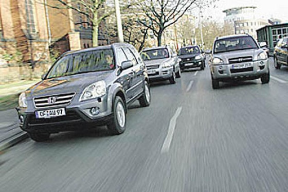Vier kompakte SUV aus Asien
