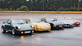 Fünf Porsche Turbo im Vergleich
