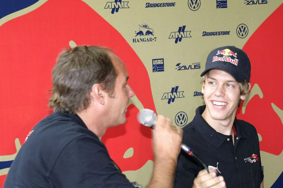 Gerhard Berger und Sebastian Vettel