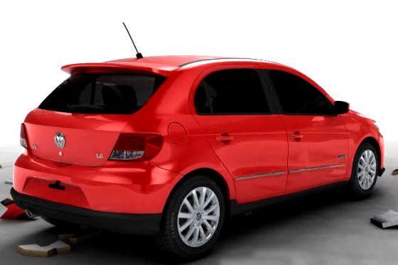 Hübsche Linie, und ein bisschen Scirocco ist auch dabei: der neue VW Gol für den brasilianischen Markt.