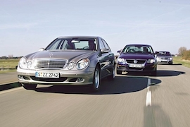 Passat gegen Vectra und E-Klasse
